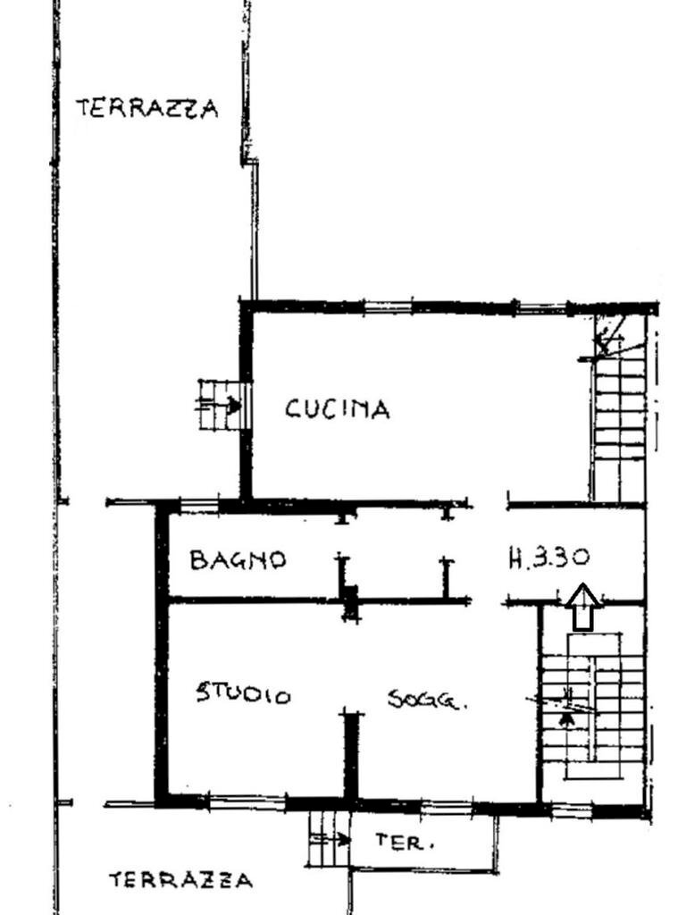 Trilocale Bologna, Bologna (zona Costa Saragozza) - planimetria 1