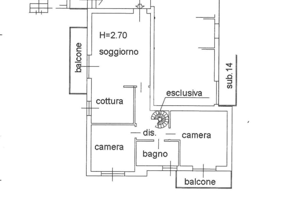 Four-room apartment Via di Mezzo, Strambino - floor plans 1
