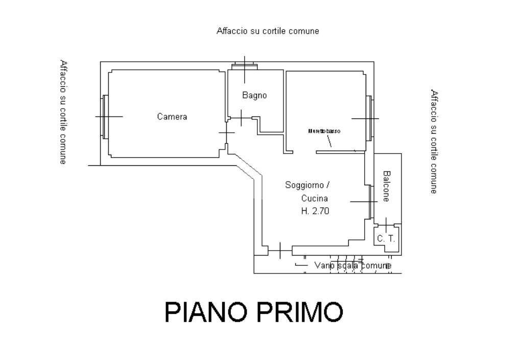 Three-room apartment Via Pietro Pastero, Brandizzo - floor plans 1
