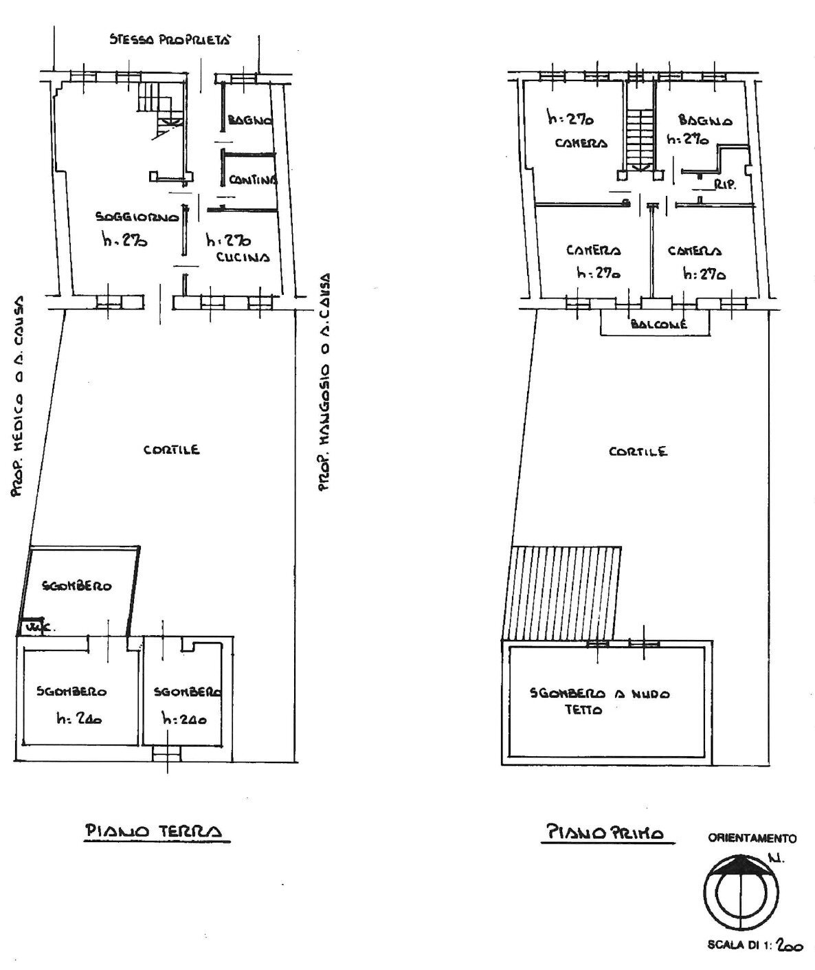 Independent house hamlet Poggio Gerba, Castello di Annone - floor plans 1