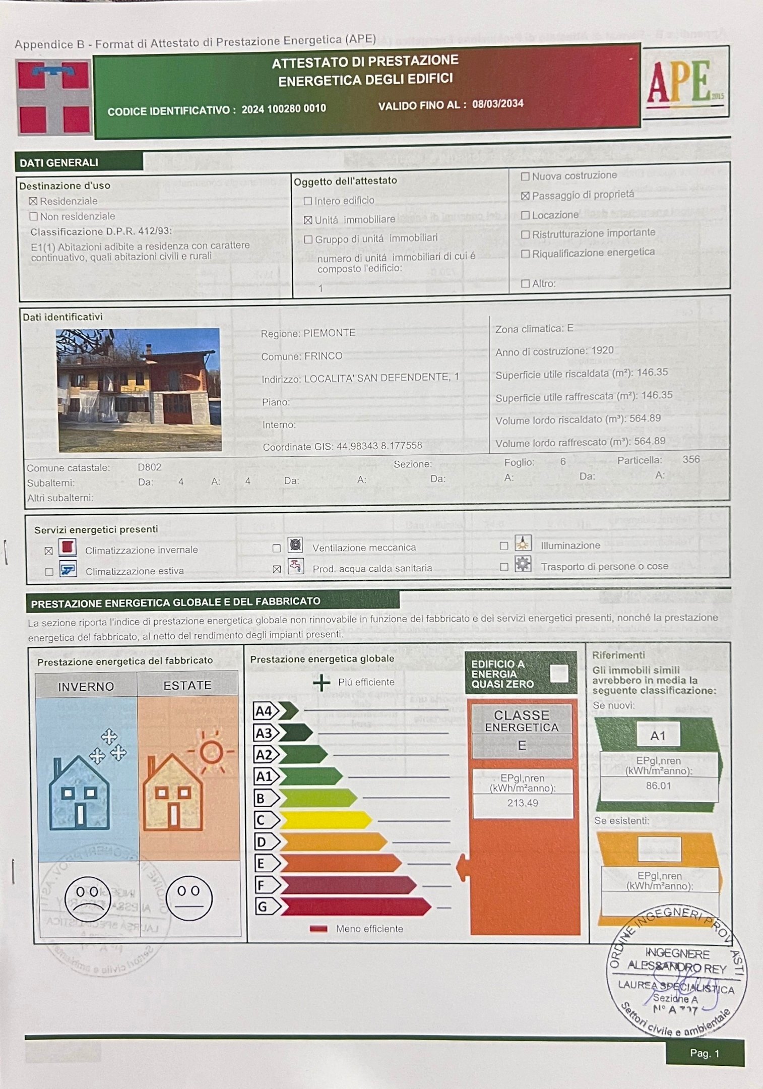 Casa indipendente via Lasca, 20, frazione Callianetto, Castell'Alfero - planimetria 1