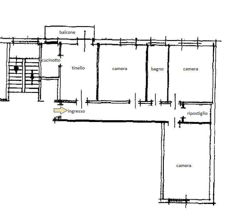 Appartamento via Claudio Treves, Bologna (zona Funivia) - planimetria 1