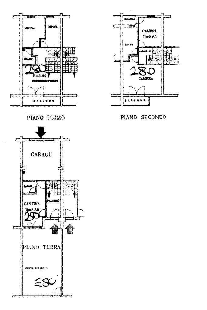 Terraced Villa Via Bastia, Sala Bolognese - floor plans 1