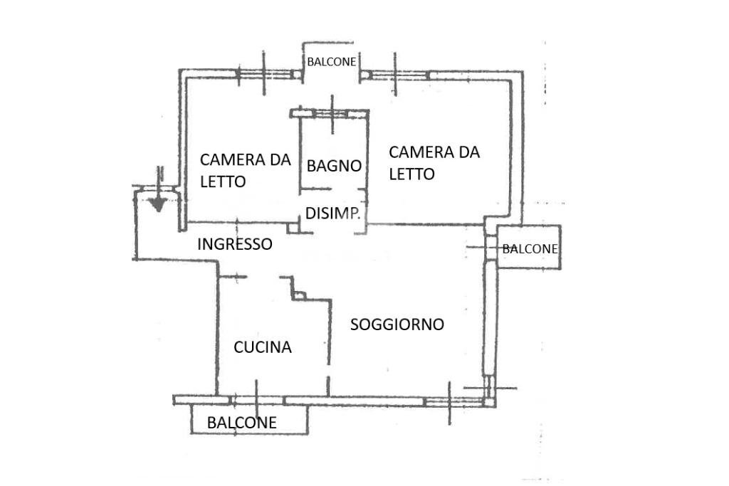 Quadrilocale Via Bagnolo, Barge - planimetria 1
