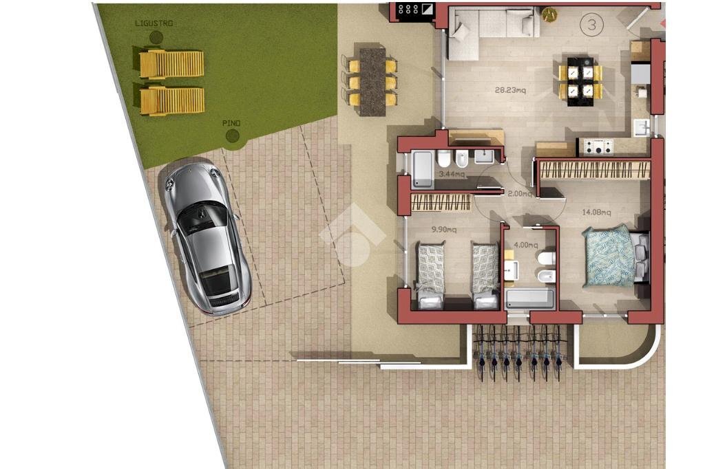 Trilocale Viale Volturno, Cervia - planimetria 1