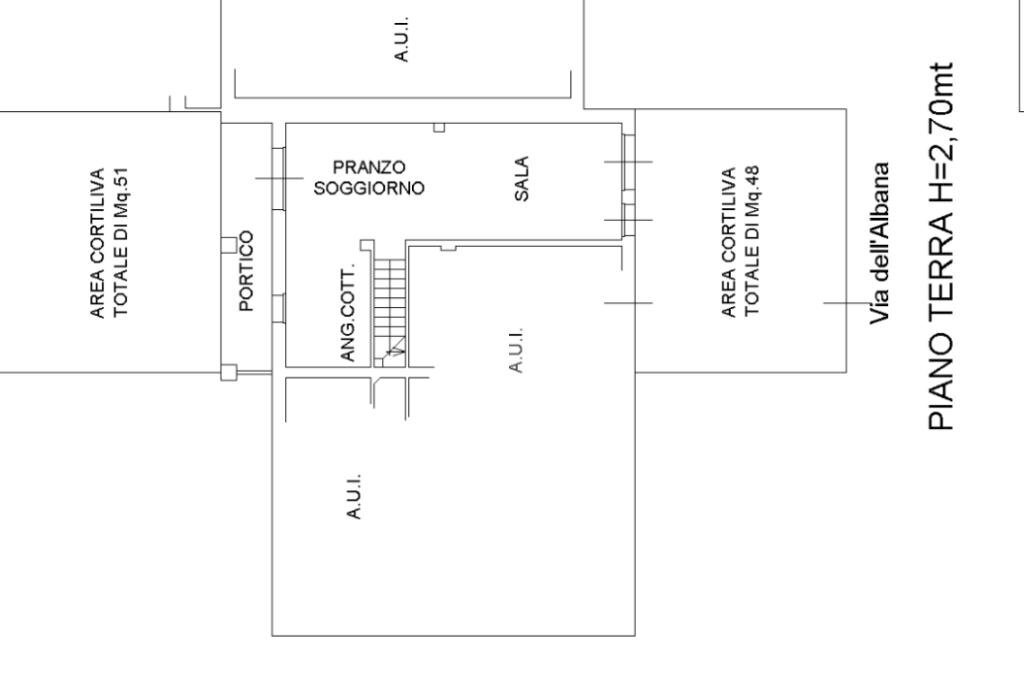 Terraced Villa Via dell'Albana, Ravenna (neighborhood San Zaccaria) - floor plans 1