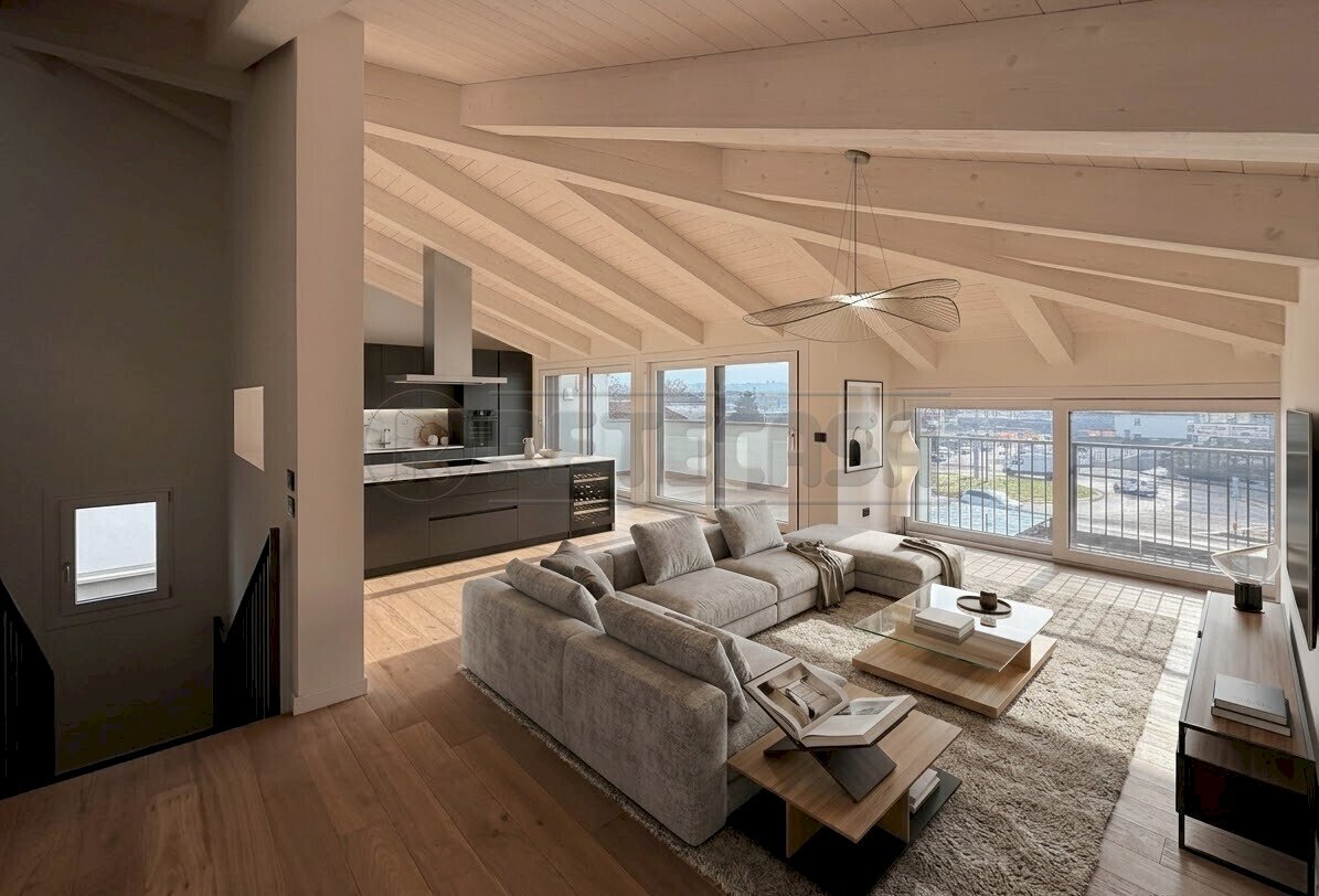 render zona giorno - Attico Via F. Magellano, Creazzo - foto 1