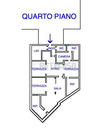 PLANIMETRIA - Appartamento VIA DANTE ALIGHIERI 8, Cervignano del Friuli - planimetria 1