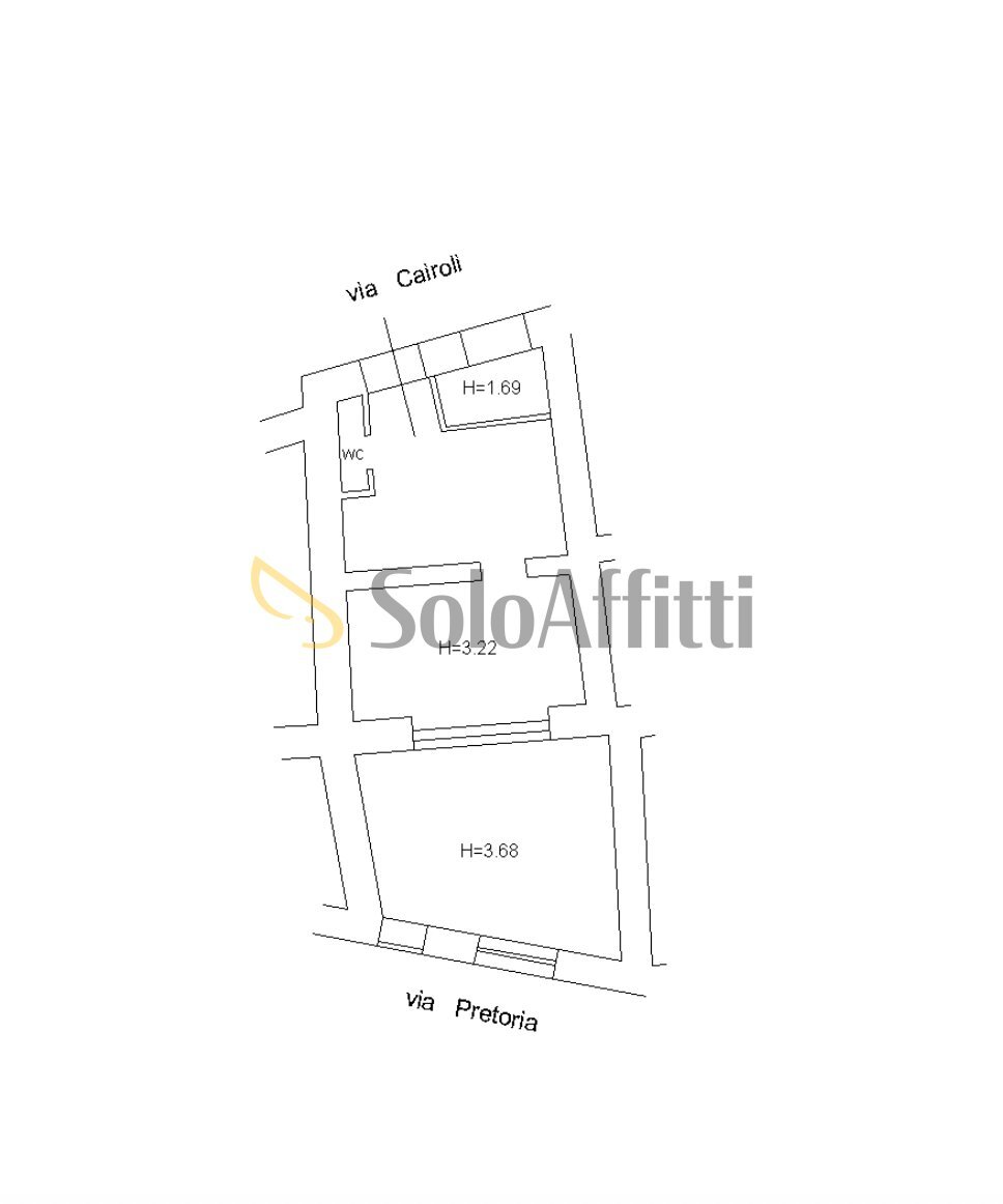 Planimetria - Locale Commerciale Via Pretoria 117, Potenza - planimetria 1