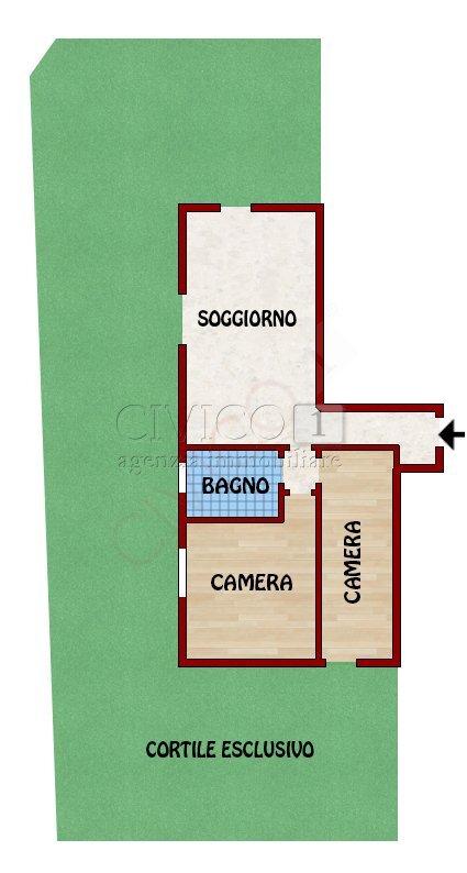 PLAN.jpg - Trilocale Via Aquileia, Mestrino - planimetria 1