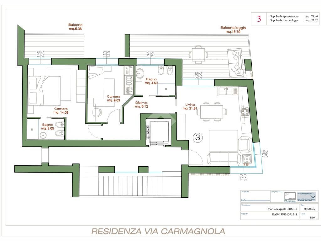 Appartamento Via Carmagnola, Rimini - foto 1
