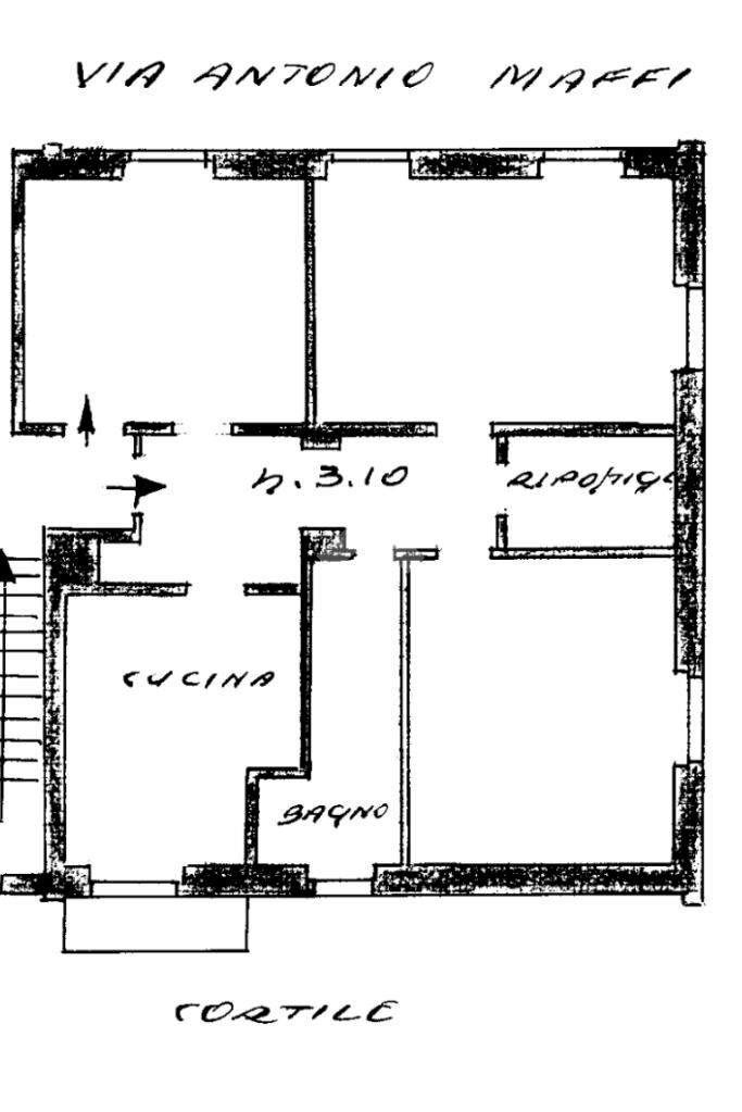 Trilocale Via maffi, Milano (zona Niguarda) - planimetria 1