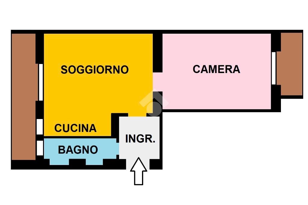 Bilocale Via abbiati filippo, Milano (zona San Siro) - planimetria 1