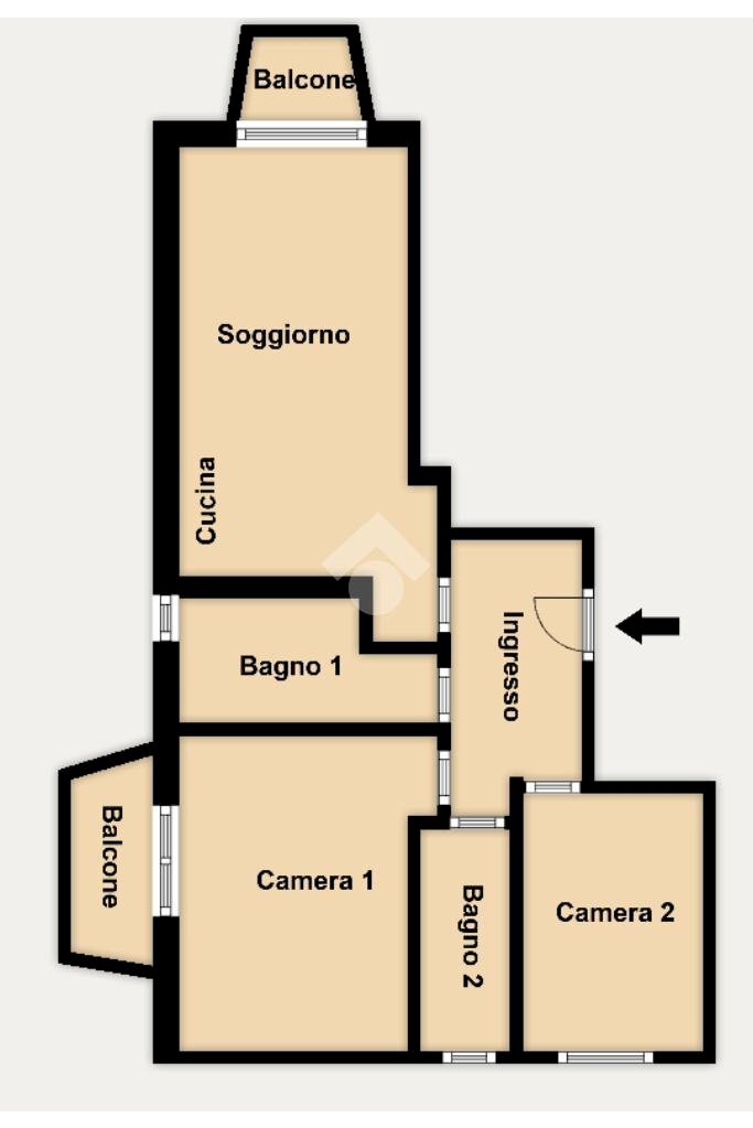 Trilocale Via Val Strona, Milano - planimetria 1