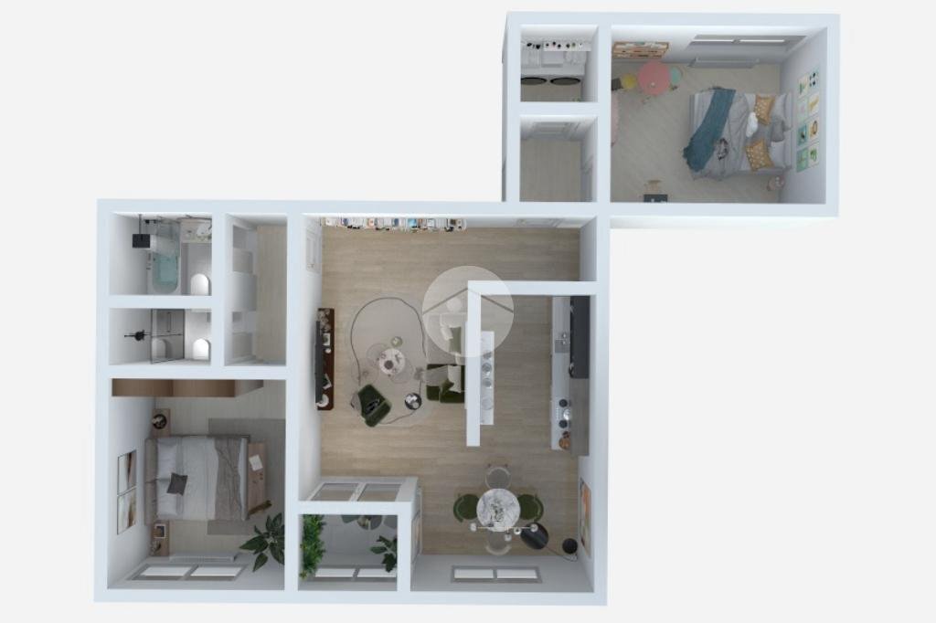 Three-room apartment Via Guido Ucelli di Nemi, Milano (neighborhood Ponte Lambro) - floor plans 1