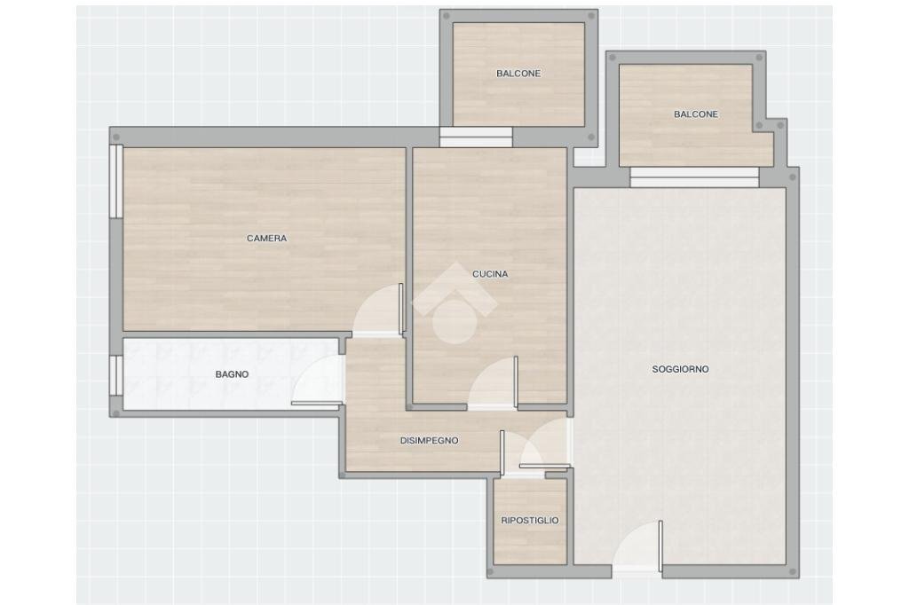 Trilocale Via Tirreno, Torino (zona Mirafiori Nord) - planimetria 1