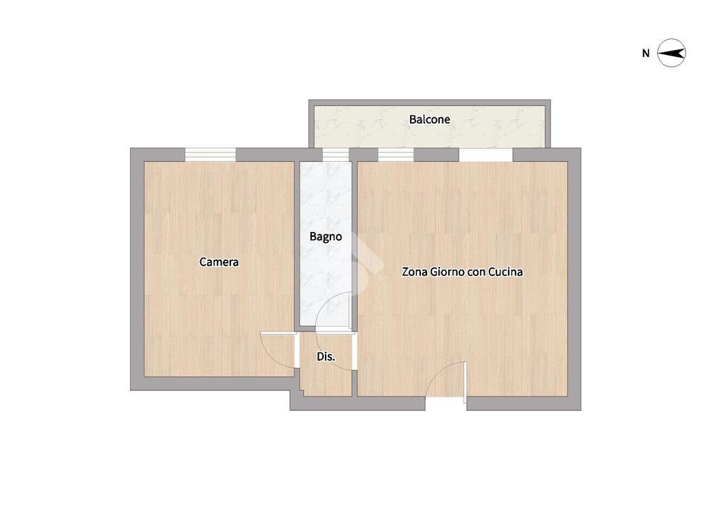 Bilocale Via Turati, Segrate - planimetria 1