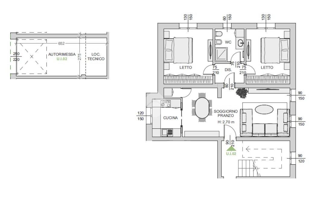 Trilocale Via dei Martiri, Rio Saliceto - planimetria 1