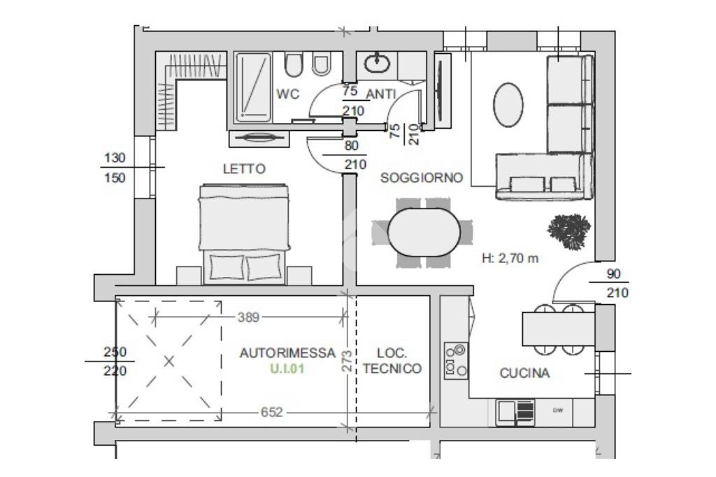 Bilocale Via dei martiri, Rio Saliceto - planimetria 1