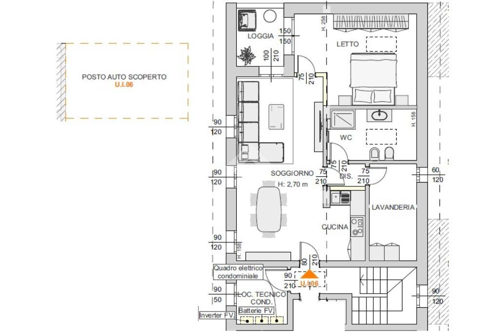 Bilocale Via dei Martiri, Rio Saliceto - planimetria 1