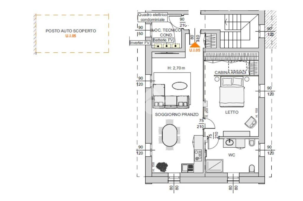 Bilocale Via dei Martiri, Rio Saliceto - planimetria 1