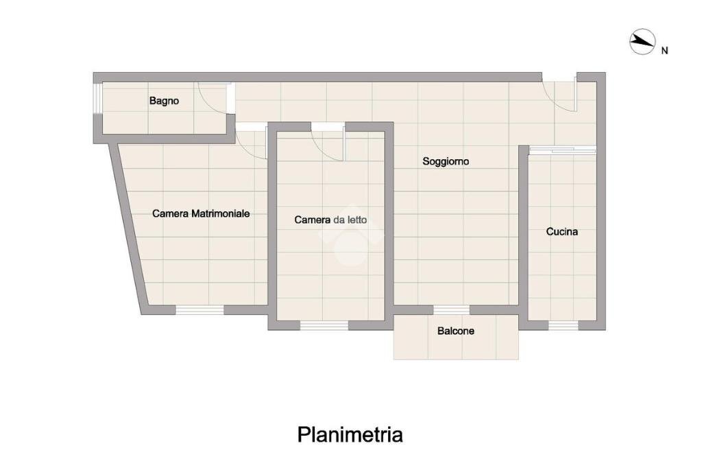 Three-room apartment Via dei Fiori, Opera - floor plans 1