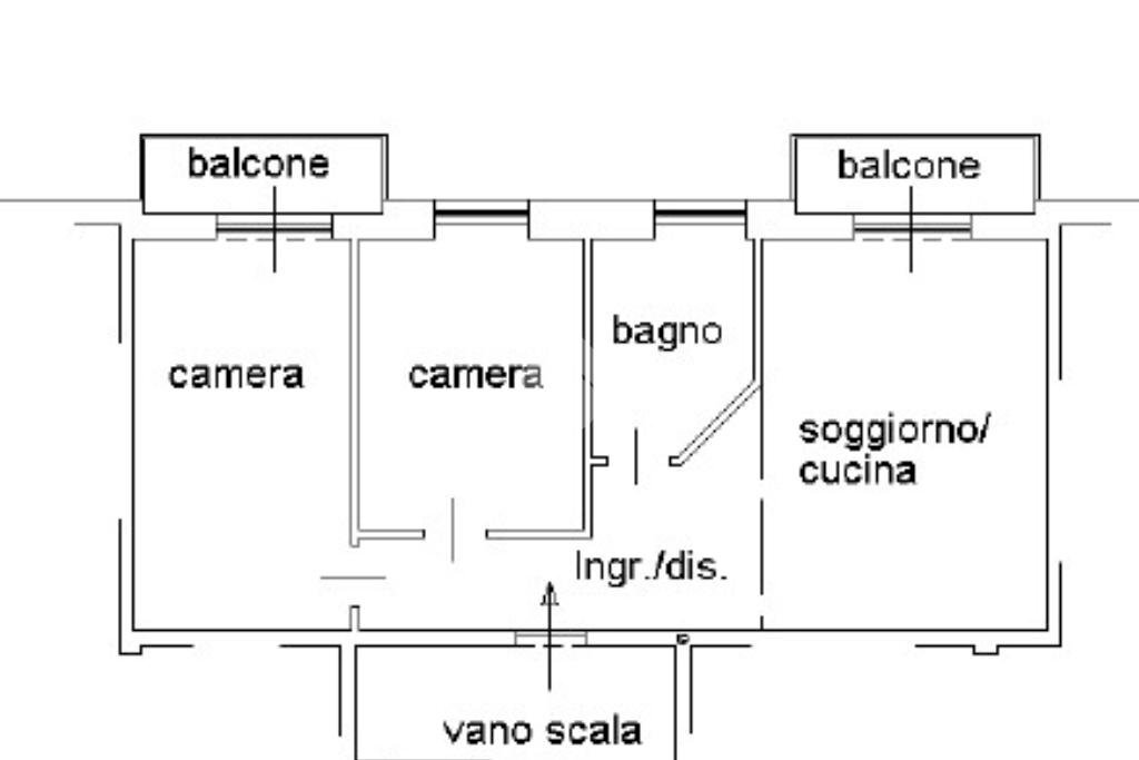 Trilocale Via Santa Marta, Trezzo sull'Adda - planimetria 1