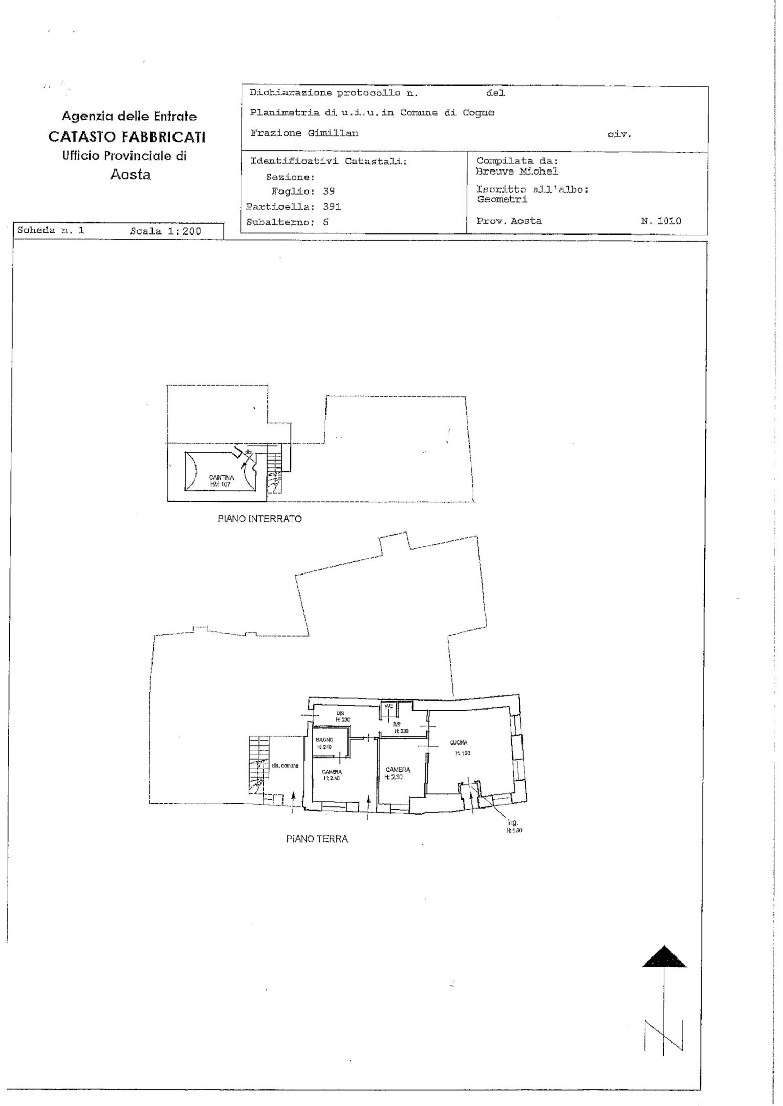 Casale Frazione Gimillan, Cogne - floor plans 1
