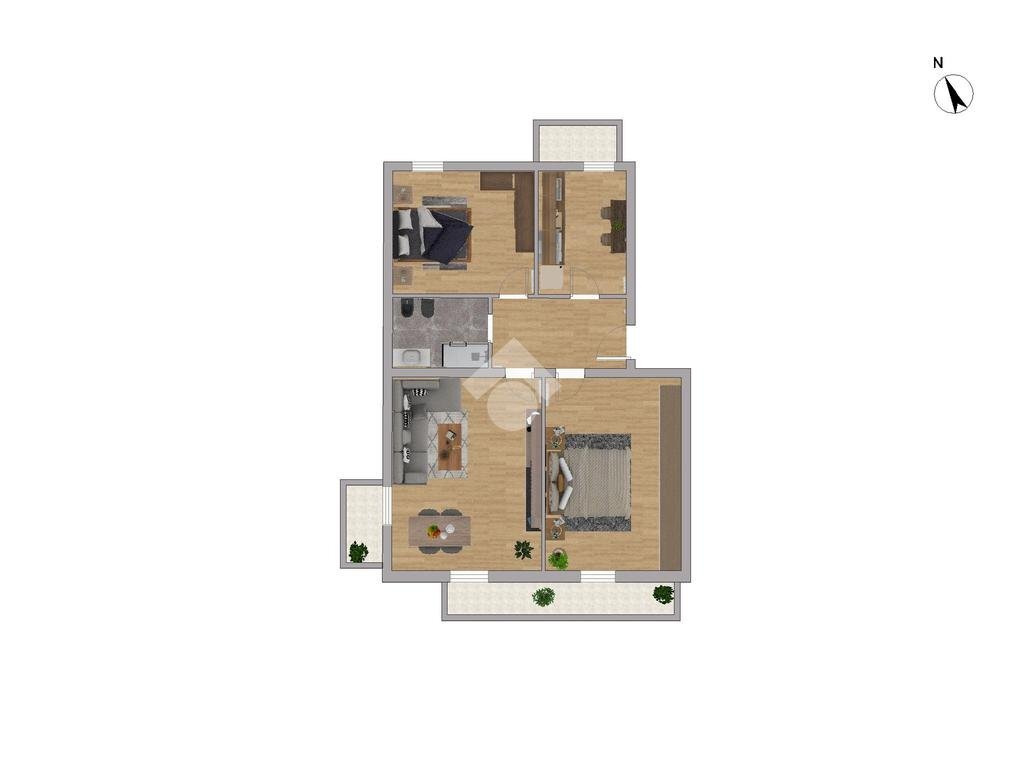 Trilocale Via Ludwig Van Beethoven, Bologna (zona San Ruffillo) - planimetria 1