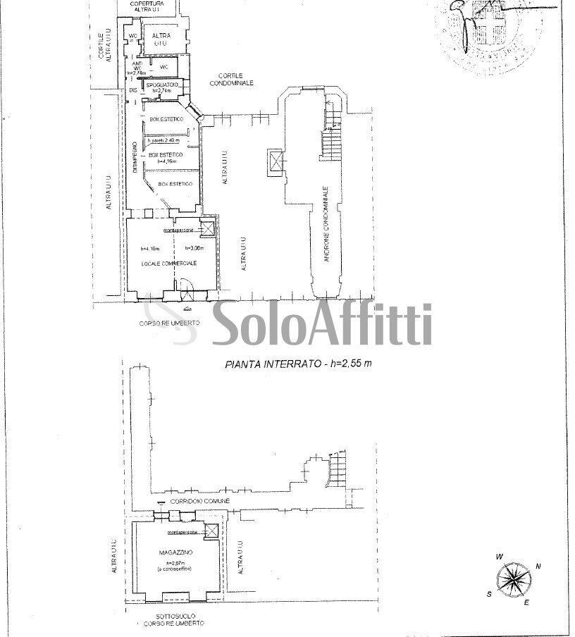 Planimetria corso re umberto negozio.jpg - Beauty Center - Solarium - Wellness Corso Re Umberto 46, Torino (neighborhood Crocetta) - photo 2