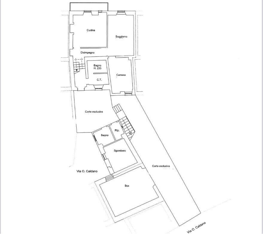 1.jpg - Terratetto - Terracielo all'asta Via Osvaldo Caldano 22, Strevi - planimetria 1