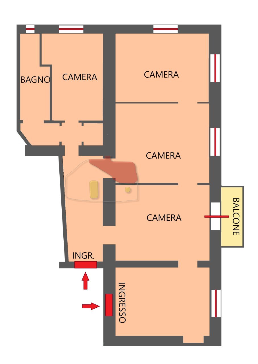 planimetria - Quadrilocale Via Giacomo Matteotti SNC, Sanremo - planimetria 1
