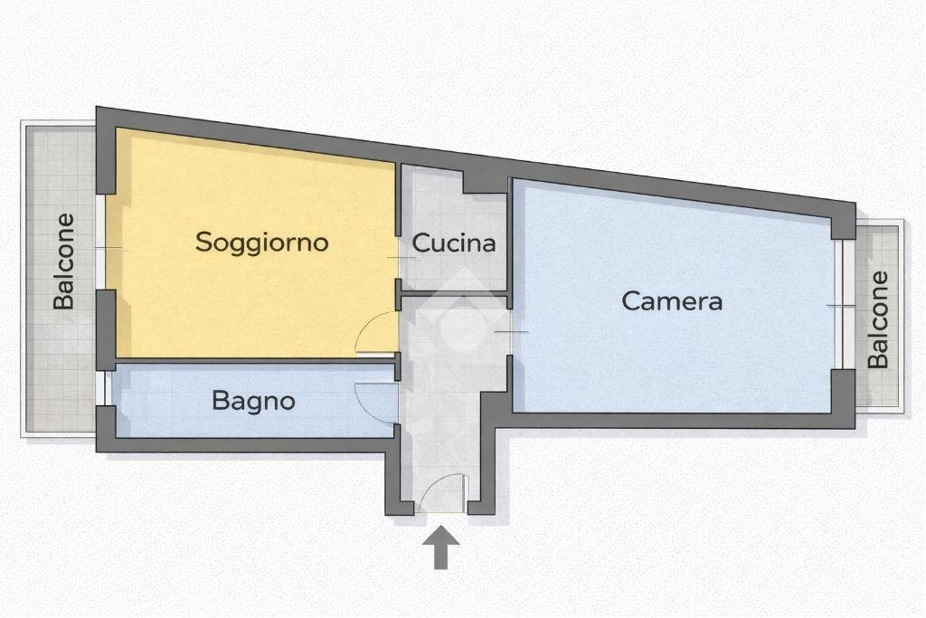 Bilocale Via Medail, Bardonecchia - planimetria 1