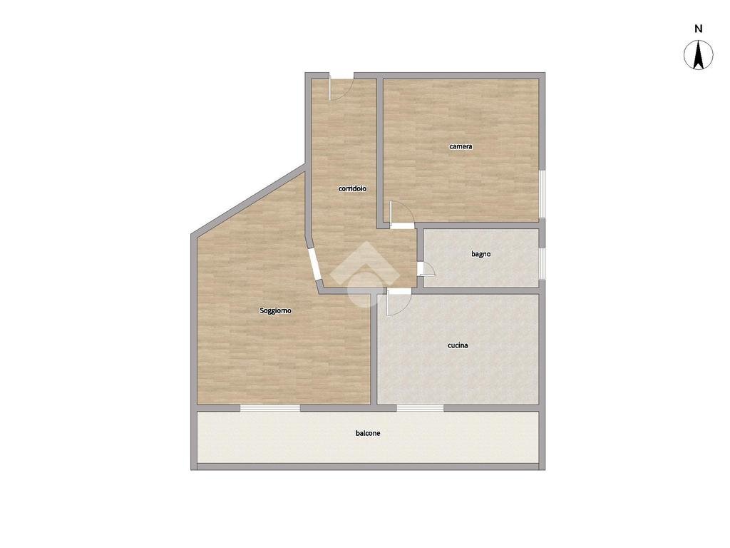 Bilocale Via Antonio Cechov, Milano (zona Gallaratese) - planimetria 1