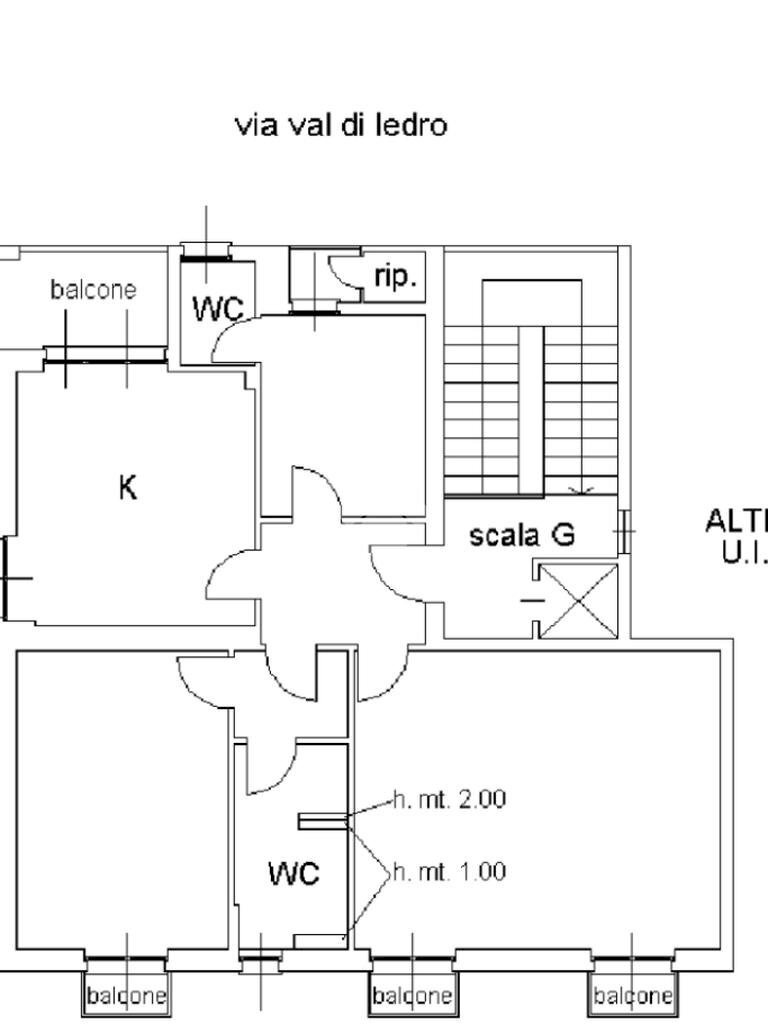Trilocale Via paolo rotta, Milano (zona Niguarda) - planimetria 1