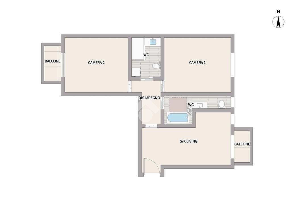 Trilocale Viale Fulvio testi, Milano (zona Bicocca) - planimetria 1