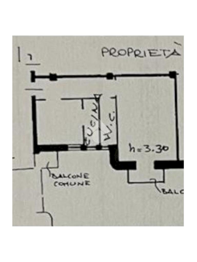 Bilocale Via Fabio Filzi, Milano (zona Centrale) - planimetria 1