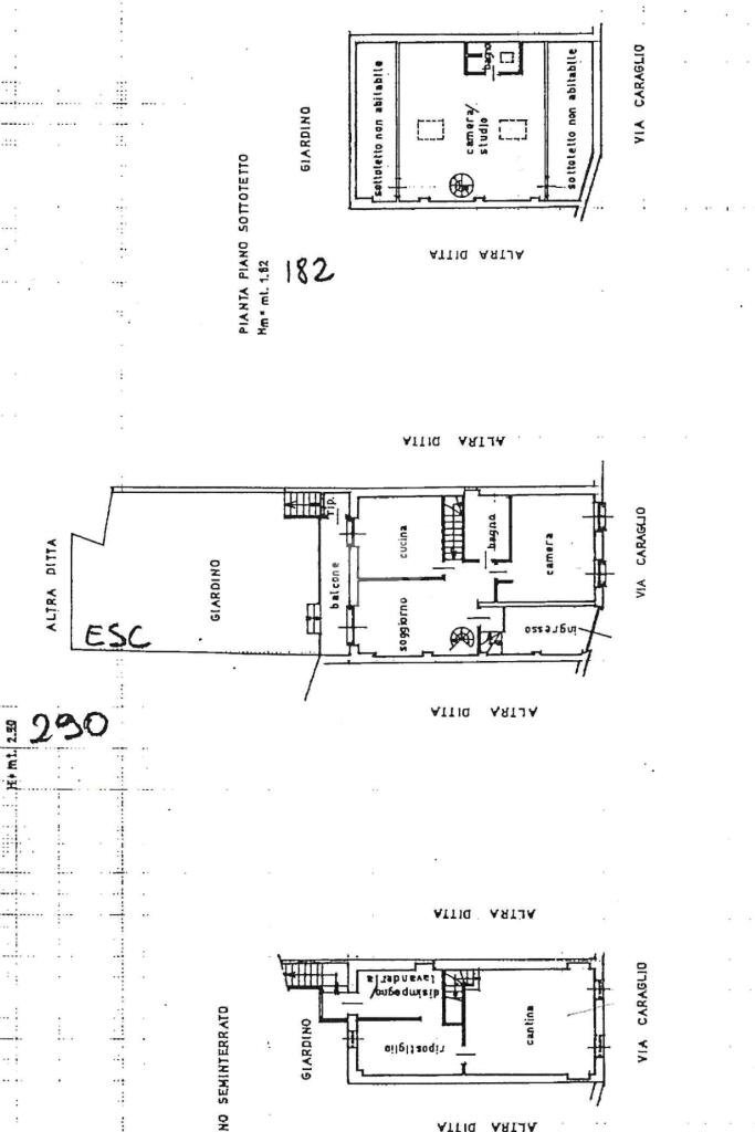 Casa indipendente Via Caraglio, Torino (zona San Paolo) - planimetria 1