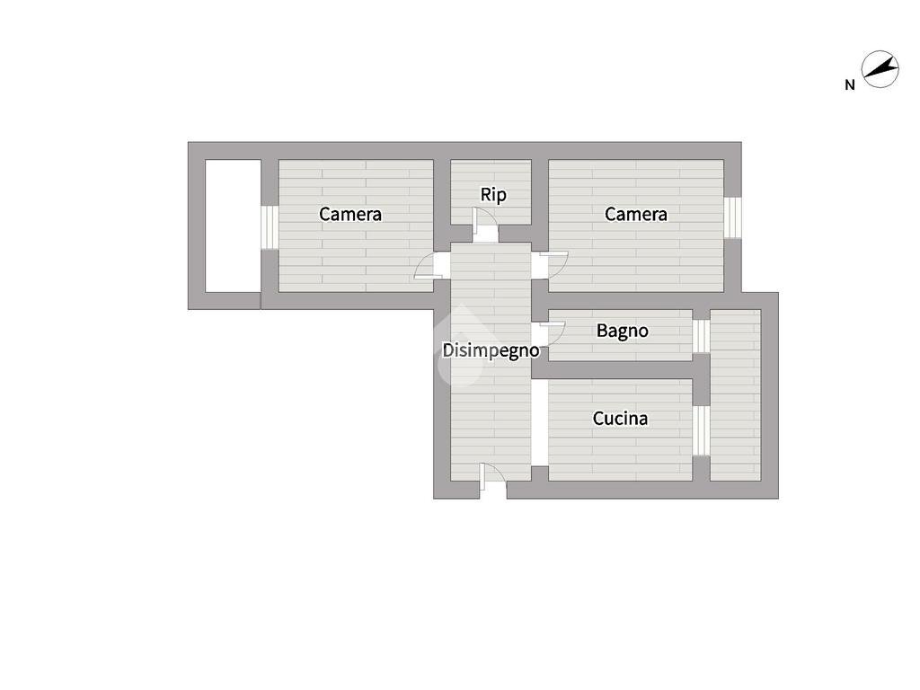 Trilocale Corso Orbassano, Torino (zona Santa Rita) - planimetria 1