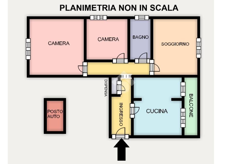 Quadrilocale Via Giambattista Gaulli, Genova (zona San Fruttuoso) - planimetria 1