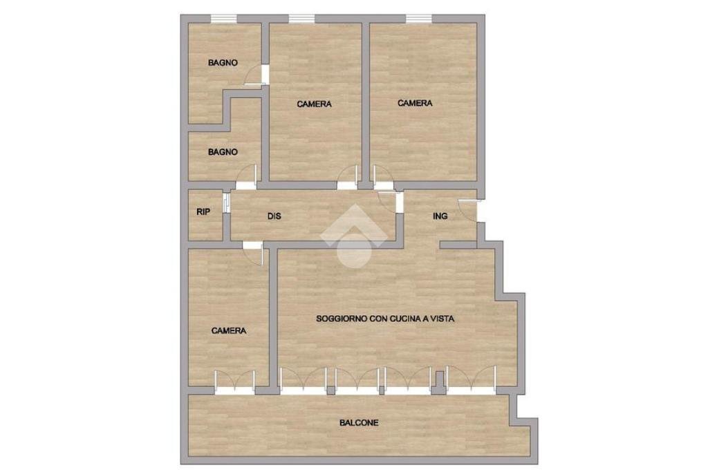 Quadrilocale Via Felice Maritano, San Donato Milanese - planimetria 1