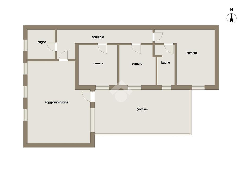 Four-room apartment Via Giuseppe Dezza, Melegnano - floor plans 1