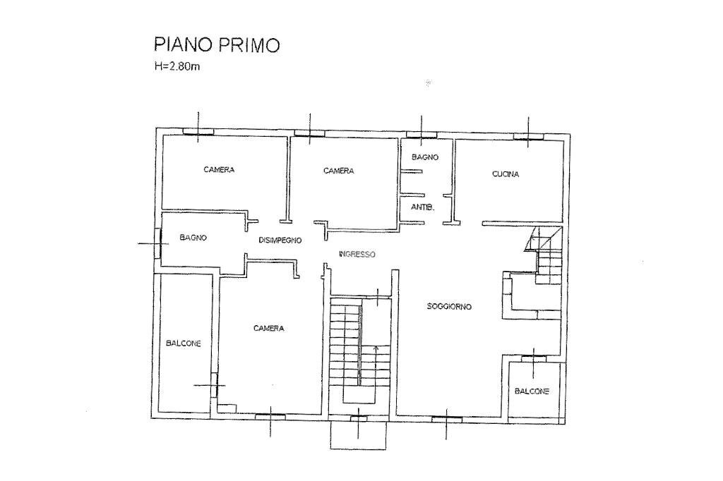 Porzione di casa via Roma, Sant'Ilario d'Enza - planimetria 1