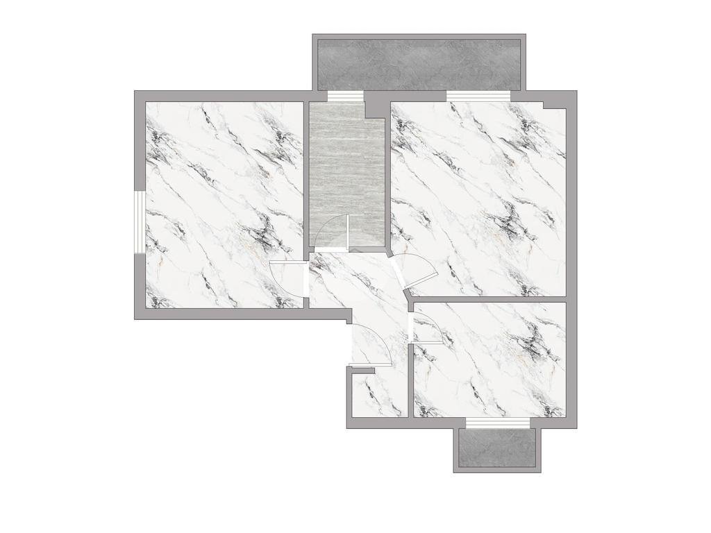 Two-room apartment Via Giuseppe Parini, Settimo Milanese - floor plans 1