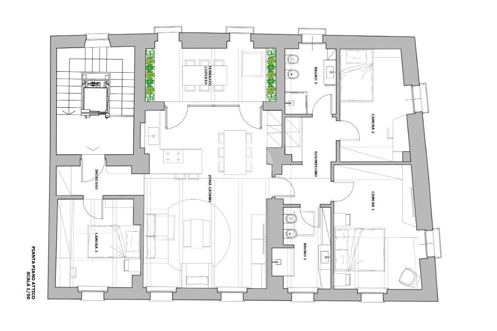 Appartamento Piazza del Popolo, Savigliano - planimetria 1