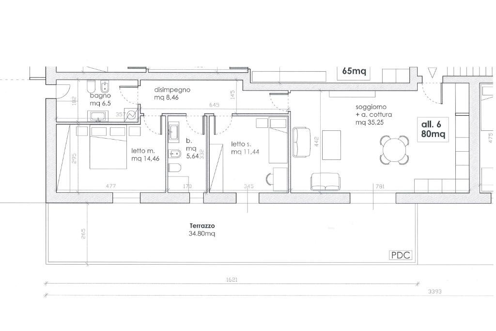Four-room apartment Via Madre Teresa di Calcutta, Valsamoggia (neighborhood Albareto - Mulini Nuovi) - floor plans 1