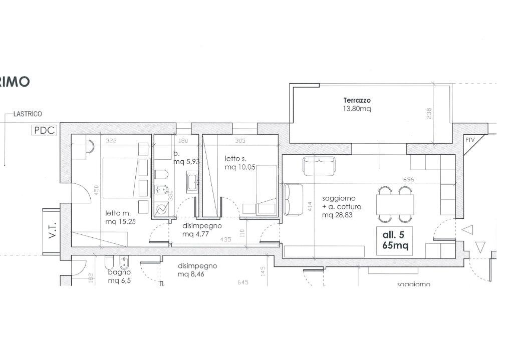 Trilocale Via Madre Teresa di Calcutta, Valsamoggia (zona Albareto - Mulini Nuovi) - planimetria 1