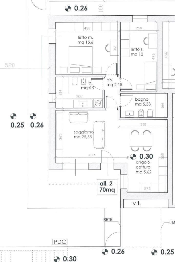 Trilocale Via Madre Teresa di Calcutta, Valsamoggia (zona Albareto - Mulini Nuovi) - planimetria 1