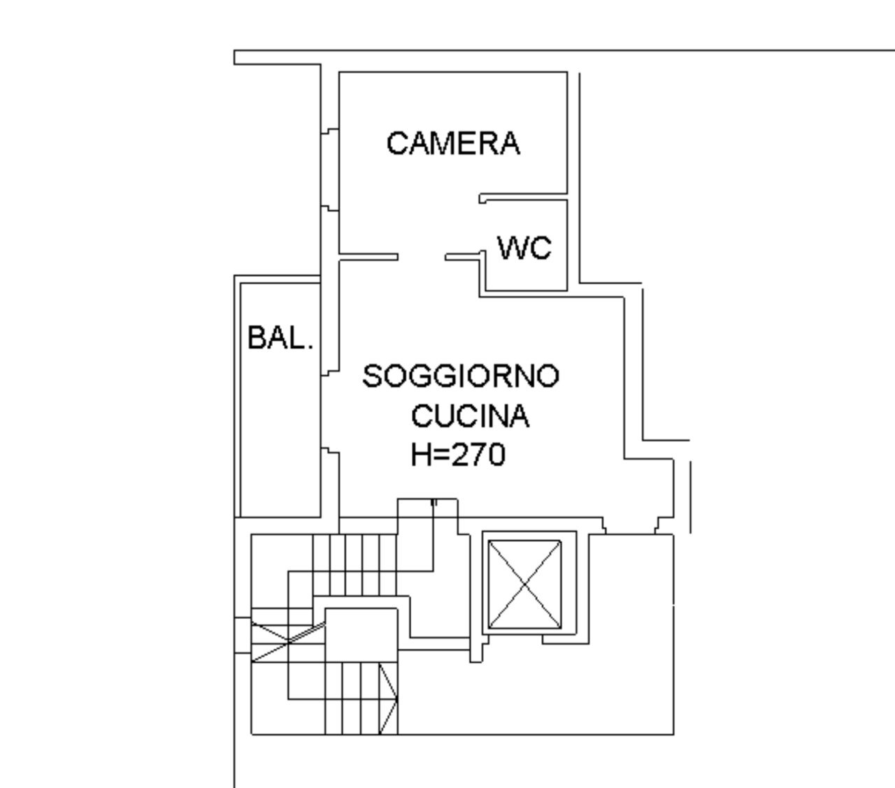 Trilocale in vendita a Novara, Torrion Quartara - Attico Via Isabella Leonarda sn, Novara - planimetria 1