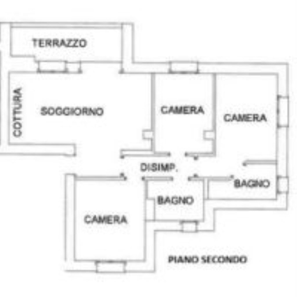 Four-room apartment Via Don Gaetano Botti, 1, Sala Bolognese - floor plans 1